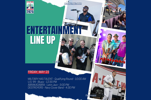 ENTERTAINMENT LINE UP: MAY 23