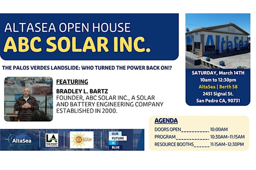ALTASEA OPEN HOUSE: ABC SOLAR INC. 