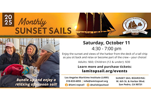 MONTHLY SUNSET SAILS