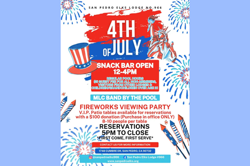 4TH OF JULY FIREWORKS VIEWING PARTY
