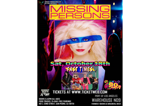 MISSING PERSONS FLYER SAT. OCTOBER 18 AT 5:45